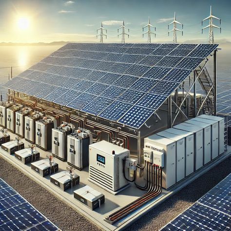 How to Integrate a Grid-Tied Solar Power Plant with Energy Storage Systems Energy Storage System, Solar Power Plant, Pv System, System Architecture, Sustainable Technology, Potential Energy, Storage Systems, Solar Inverter, Energy Management