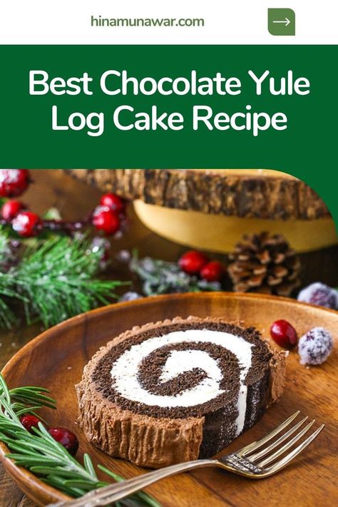 Chocolate Yule Log Cake Log Cake Recipe, Christmas Log Cake, Yule Log Cake Recipe, Yule Log Recipe, Christmas Yule Log, Chocolate Log, Chocolate Yule Log, Yule Log Cake, Swiss Roll Cake