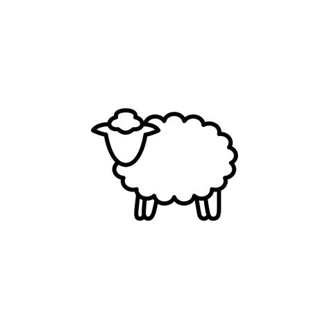 Sheep Drawing Simple, Sheep Outline, Sheep Icon, Sheep Logo, Sheep Tattoo, Sheep Drawing, Sheep Farm, Tattoo Outline, Friedrich Nietzsche