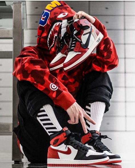 Hype Beast Outfits, Outfit With Jordans, Hypebeast Brands, Hypebeast Fashion Men, Hypebeast Outfits, Hypebeast Outfit, Bape Streetwear, Bape Jacket, Bape Outfits