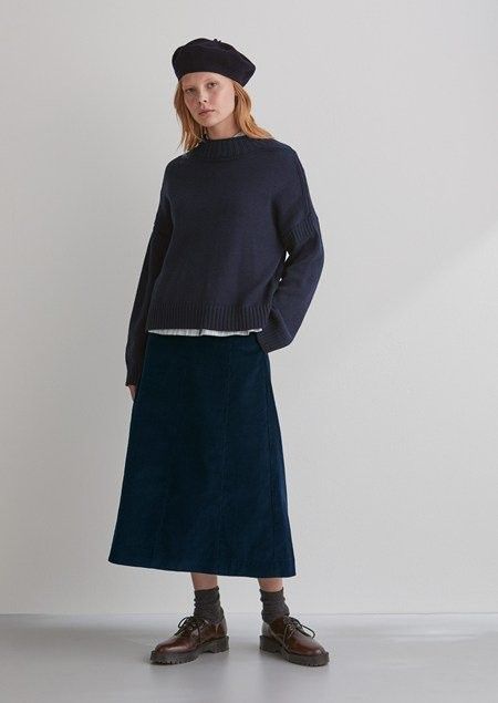 Corduroy Dress Outfit, Corduroy Dresses, Corduroy Shirt Dress, Silk Velvet Dress, Cord Skirt, Delicate Jewellery, London Look, Velvet Dresses, Current Fashion