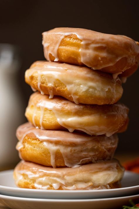 Doughnut Recipe Easy, Glazed Donuts, Glazed Doughnuts, Doughnut Recipe, Pastry Flour, Dairy Free Options, Donut Glaze, Sweet Delights, Donut Recipes