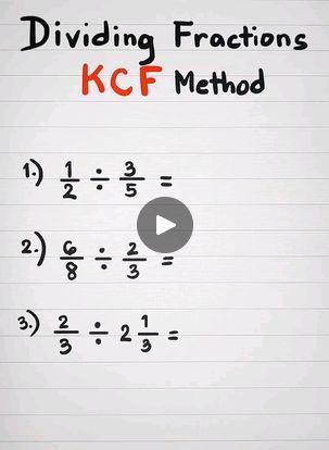 Dividing Fractions using KCF Method | Dividing Fractions using KCF Method

#fractions
#teachergon
#CSEreview
#LETreview | By Ako si Teacher GonFacebook Maths Tricks, Dividing Fractions, Improper Fractions, 1000 Life Hacks, Phonics Words, Studying Math, Insta Profile, Math Tricks, Insta Profile Pic