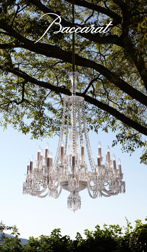 The chandelier is a truly dazzling decorative piece and a sculptural splendor. Regardless of scale, the chandelier has a central column of cut crystal that resourcefully masks all functional cables. The wealth of ornamentation is enthralling, festooned with chiseled prisms, sparkling pendants, and Baccarat’s signature single red octagonal crystal hung discreetly. #InteriorDesign #Baccarat #Crystal #Luxury Baccarat Chandelier, Restaurant Chandelier, Wedding Chandelier, Classic Chandelier, Romantic Restaurant, Baccarat Crystal, Luxury Chandelier, Crystals In The Home, Beautiful Chandelier