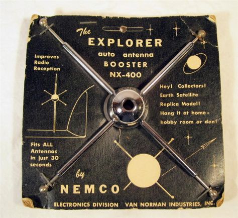 Vintage SPUTNIK Antenna Booster 1950s Space Age Radio Atomic Punk Retro Futurism, Atomic Ranch House, Atomic Ranch, The Vault Of The Atomic Space Age, Nvis Antenna, Golden Age Of Radio, Qrp Ham Radio, Classic Accessories, Radio Antenna