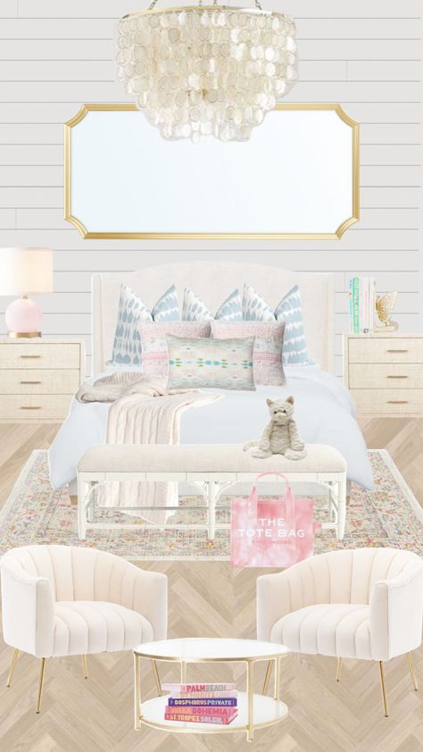 #homedecor #homeinspo #home #homedesign #roominspo #roomdecor #roominspiration #room #coastal #coastalgranddaughter #coastalgrandma #coastalgrandmother #coastalgrandaughter #preppy #preppyroom #house Light Pink Coastal Bedroom, White Bedroom With Colorful Accents, Pottery Barn Rooms, Neutral Preppy Bedroom, Preppy Master Bedrooms Decor, Pink Coastal Granddaughter Room, Costal Granddaughter Aesthic Room Pink, Dream Bedrooms For Teens, Justkass House