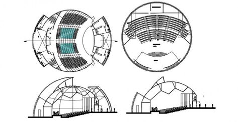 Circular exterior auditorium elevation of buiding dwg file Circular Auditorium Plans, Circle Auditorium, Circle Concept Architecture, Auditorium Design Exterior, Auditorium Elevation, Sphere Architecture, Auditorium Plan, Auditorium Architecture, Architecture Photography Buildings