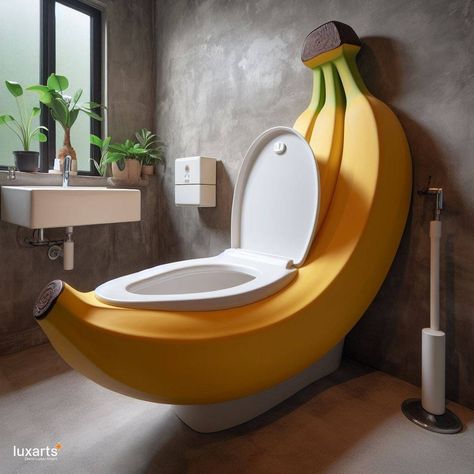 Fruit Inspired Toilet 🍉🚽 #FruitToilet #FreshFlush #TropicalComfort Bring a taste of the tropics to your bathroom with the Fruit Inspired Toilet. Featuring vibrant designs inspired by juicy fruits, this toilet adds a refreshing and colorful touch to your restroom decor. Elevate your bathroom experience with the Fruit Inspired Toilet, where every flush is a burst of fruity freshness. 🌟🍍🚽 https://luxarts.net/fruit-inspired-toilet/ Unusual Toilets, Crazy Bathroom, Crazy Bathrooms, Cool Toilets, Toilet Design Modern, Small Bathroom Inspiration, Small Full Bathroom, Weird Furniture, Crazy Houses