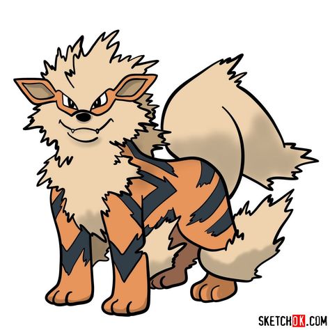 How to draw Arcanine Pokemon All 151 Pokemon, Pokemon Decal, Pokemon Fire Red, Fire Type Pokémon, Pokemon Original, Fire Pokemon, 151 Pokemon, Pokemon Tv, Pokemon Black