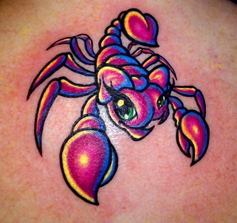 Scorpion tattoo - LOVE this one Cartoon Scorpion Tattoo, Scorpio Tattoos, Scorpion Tattoos, Scorpio Zodiac Tattoos, Saved Tattoo, Scorpio Tattoo, Scorpion Tattoo, Tattoo For Son, Zodiac Tattoos