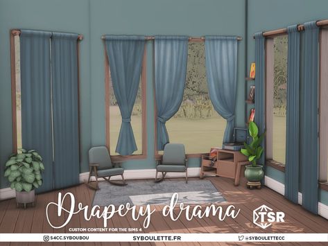 The Sims Resource - Drapery Drama set - Part 2: Italian curtains Sims 4 Cc Window Coverings, Sims 4 Cc Furniture Curtains, The Sims 4 Cc Curtains, Sims 4 Curtains Maxis Match, Sims 4 Cc Sheer Curtains, Sims 4 Cc Curtains Medium Wall, Sims 4 Cc Curtains And Blinds, High Ceiling Curtains, Plaid Curtains