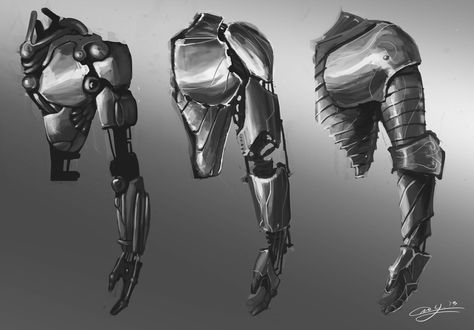 Cybernetic Concept Art, Cybernetic Legs Concept Art, Metal Prosthetic Arm, Metal Arm Concept Art, Fantasy Metal Arm, Robotic Arm Concept Art, Prosthetic Arm Fantasy Art, Metal Arm Drawing, Sci Fi Clothing Concept Art