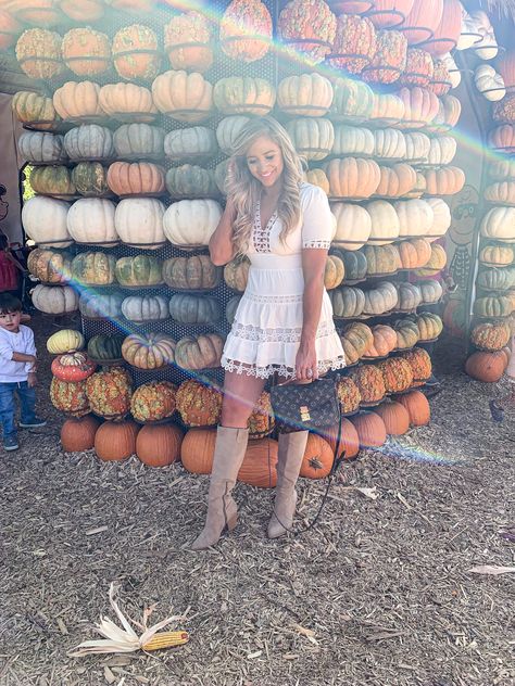 Maternity Photography Pumpkin Patch, Pumpkin Patch Announcement Pregnancy, Fall Maternity Pumpkin Patch, Pregnant Pumpkin Patch Photos, Fall Instagram Pictures Pumpkin Patch, Patch Dress, Fall Looks, Pregnancy Announcement, Pumpkin Patch