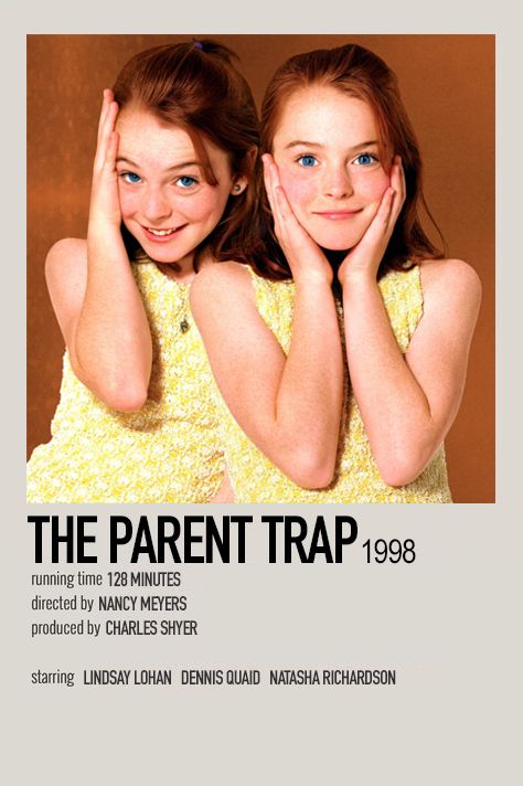 minimalistic polaroid poster made by @wcnderlcnd (me) The Parent Trap Poster, Minimalistic Polaroid Poster, Parent Trap Movie, Akeelah And The Bee, The Parent Trap, Iconic Movie Posters, Movie To Watch List, Parent Trap, Confessions Of A Shopaholic