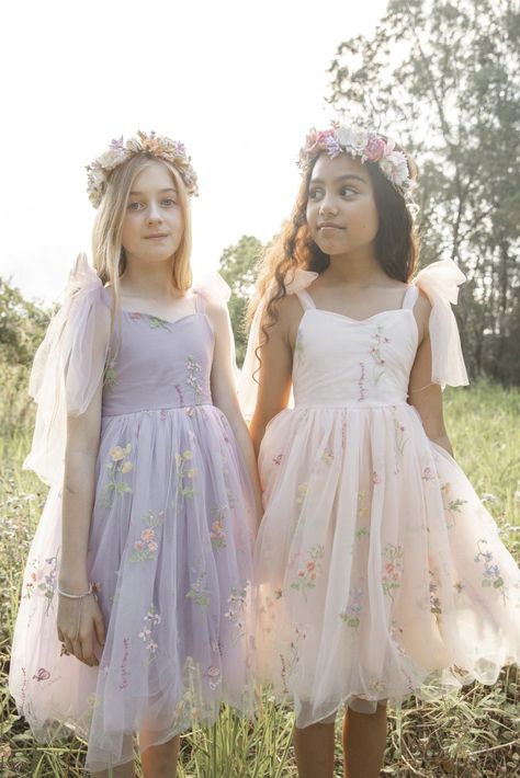 Butterfly Flower Crown, Girls Birthday Party Dress, Tutu Birthday, Rose Flower Crown, Girls Special Occasion Dresses, Enchanted Rose, Two Sweet, Girls Floral Dress