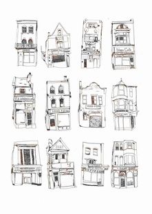 Building Illustration, Urban Sketchers, House Drawing, Art Et Illustration, Urban Sketching, Art And Illustration, Architecture Sketch, Architecture Drawing, 그림 그리기