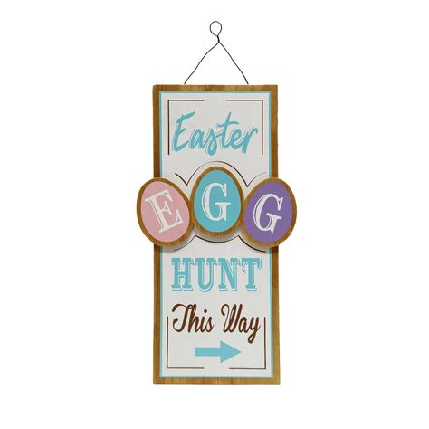 17" Easter Egg Hunt Wall Sign by Ashland® | Michaels Easter Wall Decor, Mother's Day Projects, Entryway Hallway, Cricut Joy, Classic Wall, Country Crafts, Spring Easter Decor, Michael Store, Easter Egg Hunt