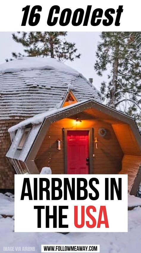 Unique Places To Stay In The Us, Best Airbnbs In The Us, Unique Places To Travel In The Us, Coolest Airbnb, Airbnb Marketing, Unique Airbnb, Places In Usa, Houses Design, Fantastic Voyage