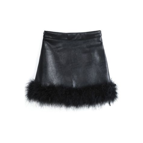 Black Faux Fur Trim PU Skirt (€10) ❤ liked on Polyvore featuring skirts, sheinside, bottoms, pu skirt and piel leather Pu Skirt, Rok Mini, Clawdeen Wolf, Black Faux Fur, Mode Inspo, Dream Clothes, Looks Vintage, Fur Trim, Aesthetic Clothes