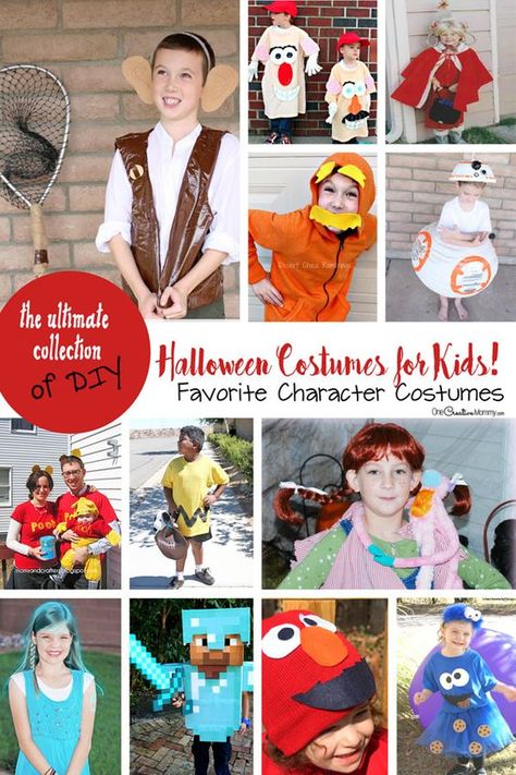 Kids want to dress up like their favorite character for Halloween? Check out these awesome DIY movie, TV and book costumes. {OneCreativeMommy.com} Diy Knight Costume, Tv Character Costumes, Boxing Halloween Costume, Cookie Monster Costume, Best Diy Halloween Costumes, Movie Character Costumes, Book Costumes, Book Character Costumes, Classic Halloween Costumes