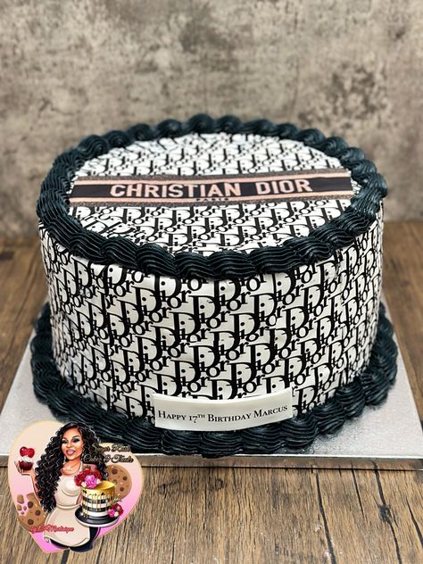 #christiandior #diorcake #christiandiorcake Christian Dior Cake, Dior Birthday Cake, Queen Cake Design, Bailey Cake, Dior Cake, Cake Luxury, Queens Birthday Cake, Gucci Cake, Sweet 16 Candy