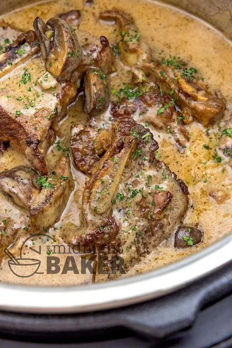 How to make a creamy mushroom flanken in the instant pot is a very easy weeknight dinner recipe. Flanken Short Ribs Recipe Instant Pot, Flanken Style Ribs Recipes, Beef Short Ribs Flanken Style, Short Ribs Flanken Style Recipe, Flanken Short Ribs, Flanken Short Ribs Recipe, Flanken Ribs, Beef Short Rib Recipes, Comfort Dinner