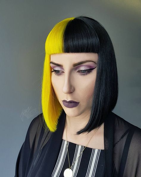 69.5k Followers, 1,095 Following, 1,628 Posts - See Instagram photos and videos from Jaymz Marsters (@jaymz.marsters) Half Dyed Hair, Hair Yellow, Fringe Bangs, Split Hair, Undercut Pixie, Yellow Hair, Yellow Black, Bob Hairstyles, Color Inspiration