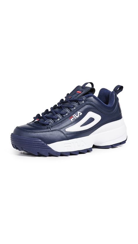 FILA DISRUPTOR II PREMIUM TRAINERS. #fila #shoes Fila Disruptor Ii, Shoes Fila, Fila Disruptor, Fila Disruptors, 90s Model, Fila Shoes, Red Sneakers, Shoes Running, Lacing Sneakers