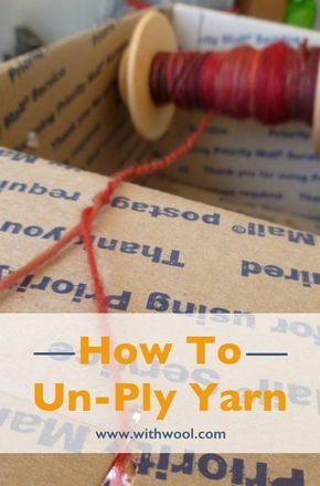 Plying can be magical, but it doesn’t always turn out the way you expect. Here’s how you can your un-ply your handspun to get the results you want. How To Un-Ply Yarn | withwool.com Pin Loom, Leftover Yarn, Coloring Books For Adults, Spinning Wool, Books For Adults, Spinning Wheels, Yarn Craft, 4 Ply Yarn, Spinning Yarn