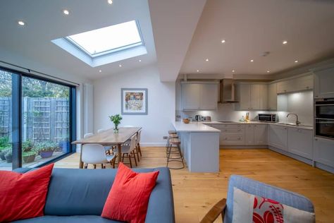 Choose Our Open-Plan Kitchen Extension Designs | Cube Lofts Small House Extensions, House Extension Plans, Shaker Style Kitchens, Extension Designs, Rear Extension, Big Kitchen, Welcome Friends, Kitchen Extension, Loft Conversion