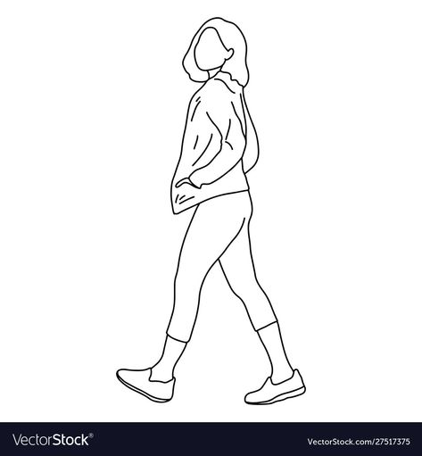 Walking Poses Drawing, Walking Poses, Woman Walking, Black Lines, Reference Poses, Running Man, Illustration Sketches, Transparent Png, Dark Aesthetic