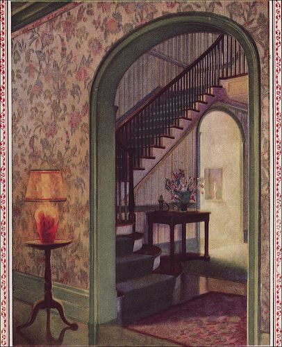 Ad for the Wallpaper Manufacturers Association.  Source: House & Garden From the Antique Home & Style collection. 1920 House, 1920s Home Decor, 1920 Home, 1920s Interior, 1920s Decor, 1920s Interior Design, Old House Interior, 1920s House, Vintage House Plans