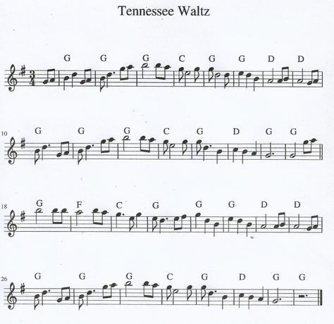 Tennessee Waltz - FAke Sheet in G - Simplified Sax Music, Tennessee Waltz, Instrument Music, Easy Piano Sheet Music, Alto Sax, Easy Piano, Piano Sheet, Waltz, Piano Music