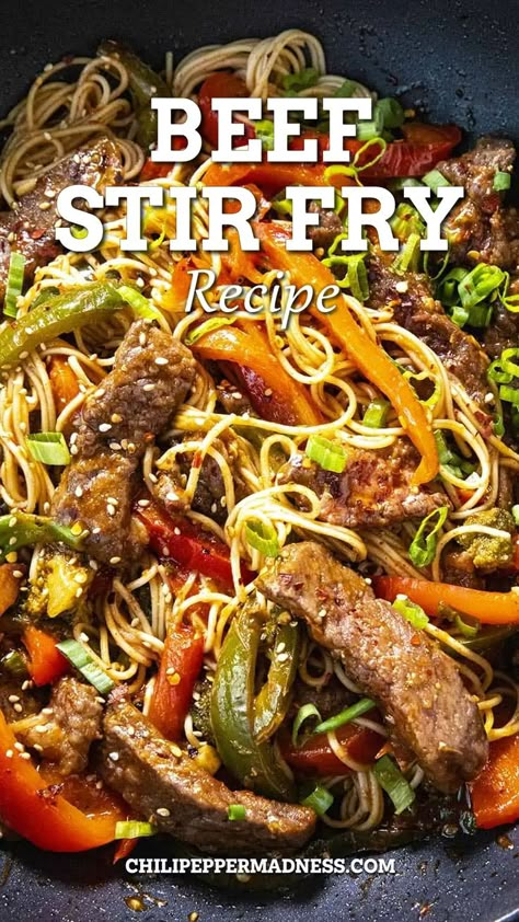 Spicy Beef Stir Fry, Spicy Stir Fry Sauce, Spicy Stir Fry, Beef Stir Fry Recipe, Steak Stirfry Recipes, Beef Noodle Stir Fry, Beef Stir Fry Recipes, Easy Stir Fry Recipes, Asian Stir Fry