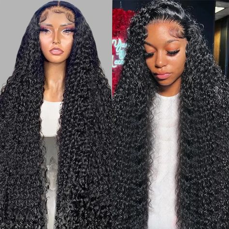 PRICES MAY VARY. Hair Material: 100% Virgin Human Hair Cut From Young Girl Donors, Deep Wave Lace Front Human Hair Wigs ,Pre Plucked Hairline with Baby Hair,Looks Realistic as your own hair. Hair Quality: 100% Human Hair Lace Front Wigs, No Smell, Tangle-free, Minimal Shedding;Can be Straightened, Curled, Dyed, Bleached and Styled as your own hair. Hair Density: 180% Density Human Hair Deep Wave Lace Frontal Wigs ,Natural Hairline Pre-Plucked. Lace size: 13x4 Lace Front Wigs,Parting Space in Fro Middle Part Water Wave Wig, Curly Hair Wigs Black Women, Curly Hair Sew In, Deep Curly Wig, Curly Sew In, Deep Wave Lace Front Wigs, Deep Wave Wig, Human Hair Lace Front Wigs, Hair Lace Front Wigs