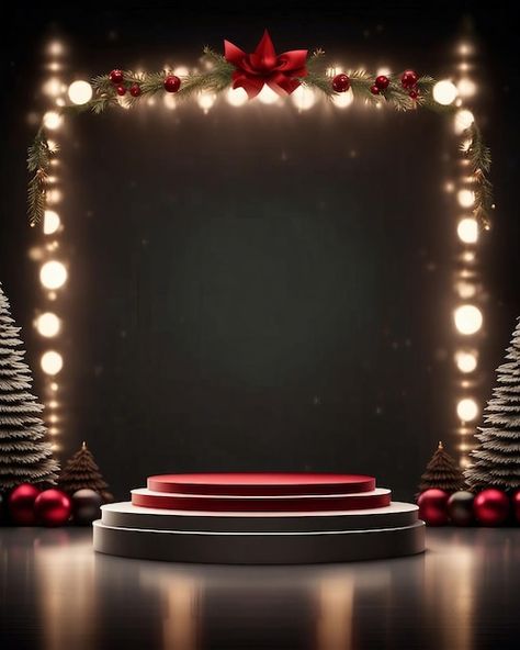 Photo christmas elegant and luxury podiu... | Premium Photo #Freepik #photo Christmas Podium, Christmas Edits, Christmas Elegant, Display Mockup, 21st Birthday Photoshoot, Product Presentation, Photo Christmas, About Christmas, Birthday Photoshoot