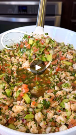 33K views · 1.5K reactions | How to Make Ceviche de Camarón Easy Shrimp Recipe.
Shrimp Ceviche (Ceviche de Camarón) is perfect for this weather 🥰 Today I'm excited to show you how to make this delicious recipe 😋 Please comment down below what recipe you will like to see next. Also, check out our YouTube Channel for more delicious recipes. Link in Bio 😊

CEVICHE DE CAMARON INGREDIENTS:
► 1 1/2 lbs. of shrimp
► 10 limes
► Salt and pepper to taste
► 4 tomatoes
► 1/2 white onion
► 1/2 red onion
► 1 serrano pepper
► 2 cucumbers
► Some cilantro
► 5 chiles de arbol
► 6 chiles tepin
► Some salt
► 1 tbsp soy sauce
► 1 salsa negra for mariscos
► 1 avocado

#mexico #mexicanfood #easyrecipes #recetasfaciles #camarones #shrimp #ceviche #cevichedecamaron | Lov.kari | Lov.kari · Original audio Ceviche Shrimp, Easy Shrimp Ceviche, How To Make Ceviche, Salsa Negra, Recipe Shrimp, Chile Serrano, Verde Recipe, Shrimp Ceviche, Lime Salt