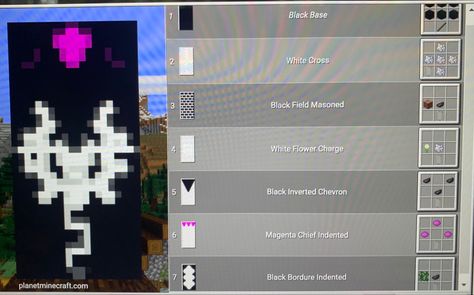 Pirate Banner Minecraft, Butterfly Banner Minecraft, Minecraft Cat Banner Designs, Halloween Banner Minecraft, Minecraft Banner Patterns Step By Step, Minecraft Bedrock Banner Designs, Cat Banner Minecraft, Dragon Banner Minecraft, Banners In Minecraft