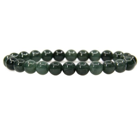 Handmade Gem Semi Precious Gemstone 8mm Ball Beads Stretch Bracelet 7" Unisex - Dark Green Jade - C5184ADOOX3 - Shop, Bracelets, Stretch  #Bracelets #Braceletsforwomen #jewelry #designer #fashionwomen #Stretch Jade Gemstone, Cheap Accessories, Amethyst Bracelet, Elastic Bracelet, Gemstone Necklace Pendant, Purple Crystals, Blue Agate, Green Jade, Buy Handmade