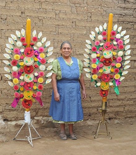 Ceremonial Candles Viviana Alavez Oaxaca | Sra. Viviana Alav… | Flickr Traditional Mexican Wedding, Mexico Day Of The Dead, Boda Ideas, Mexican Crafts, Light Bedroom, Being Held, Mexican Wedding, Mexico Wedding, Candy Store