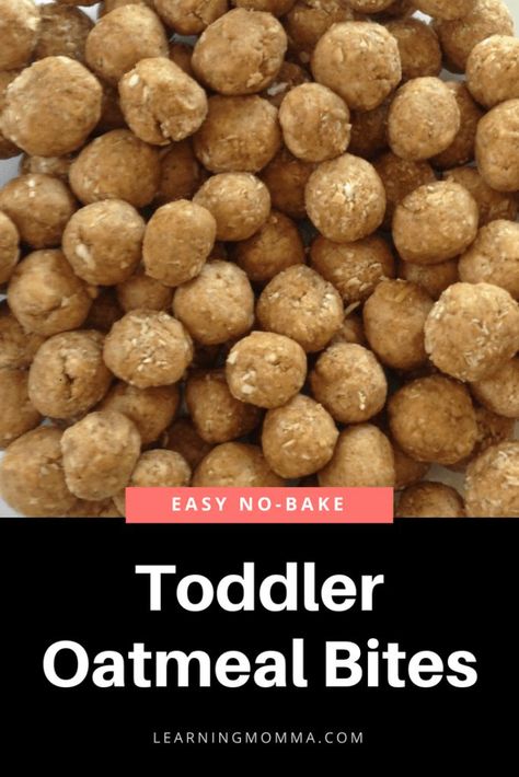 Toddler Oatmeal, Oatmeal Snacks, Oatmeal Bites, Finger Foods Easy, Baby Snacks, Awesome Recipes, Toddler Snacks, Baby Eating, Toddler Meals