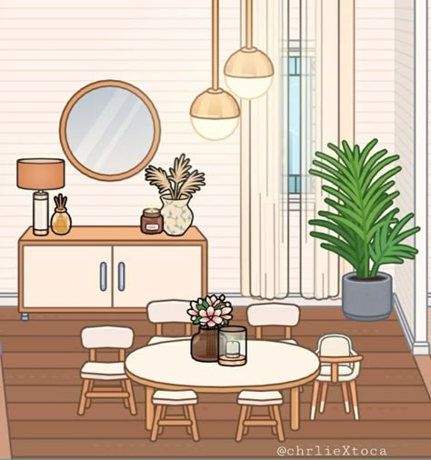 Toca Boca Room Ideas Modern Mansion Dining Room, Dining Room Toca Boca, Toca Boca Dinning Room, Tocaboca Living Room Ideas, Toka Boka World Room, Toca Boca Dining Room Ideas, Toca Boca Dining Room, Toca Boca Room Ideas Modern Mansion, Tocaboca Room Ideas