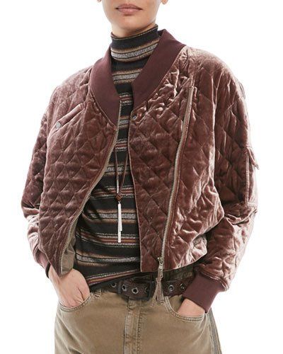 B4D39 Brunello Cucinelli Quilted Velvet Asymmetrical-Zip Jacket Jacket Baseball, Quilted Velvet, Trendy Denim, Velvet Fashion, Embroidery Fashion, Menswear Inspired, Fashion Photoshoot, Wool Blazer, Zip Jacket