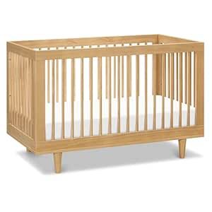 DaVinci Marley 3-in-1 Convertible Crib in Honey, Greenguard Gold Certified Davinci Crib, Babyletto Hudson Crib, Babyletto Hudson, Crib To Toddler Bed, Toddler Gear, Best Crib, Improve Indoor Air Quality, Adjustable Mattress, Day Bed