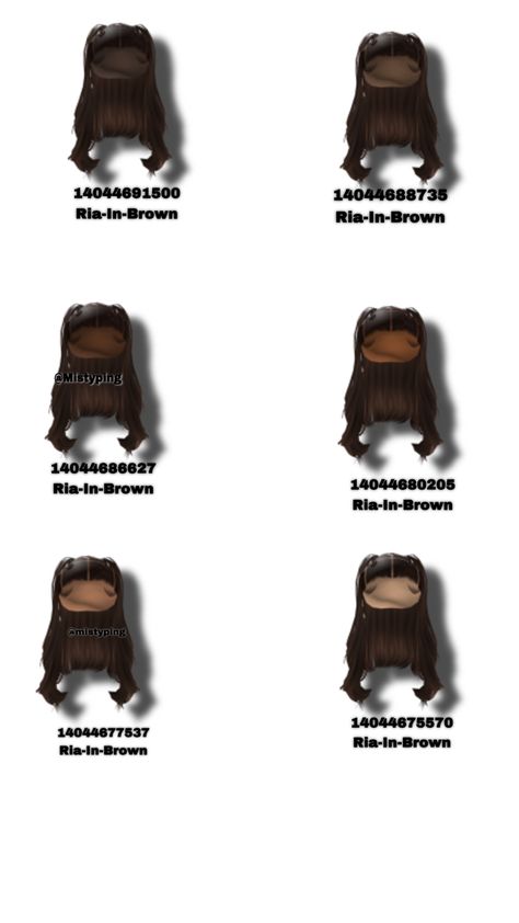 Roblox Wigs Codes, Brown Hair Decals Bloxburg, Berry Avenue Codes Brown Hair Braids, Brow Hair Codes Bloxburg, Wig Codes Berry Ave, Roblox Bangs Codes Brown, Brown Braid Roblox Code, Roblox Hair Id, Code Hair