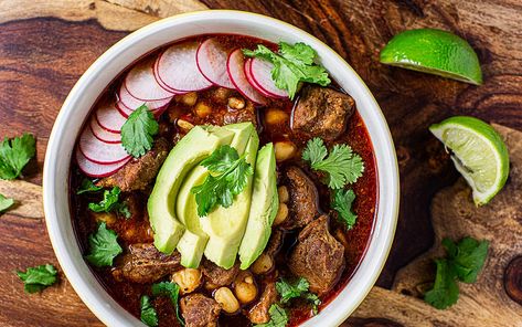 Instant Pot Pozole Rojo Instapot Pozole, Instant Pot Pozole, Pozole Rojo Recipe, Pork Pozole, Pozole Recipe, Mexican Stew, Chicken Stock Recipe, Texas Monthly, Dried Corn