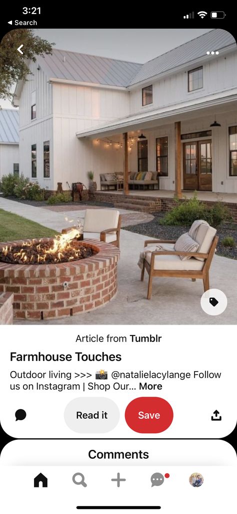 Farmhouse Homes, Summer Nights, Home Inspiration, Awning, Farmhouse Style, Garden Ideas, Pergola, Landscaping, New House