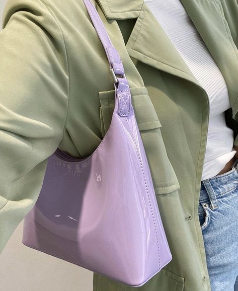 Purple Bags Aesthetic, Lilac Bag Outfit, Sling Bag Aesthetic, Bershka Bag, Sling Bag Outfit, Lavender Purse, Tote Bag Outfit, Zodiac Aesthetic, Purple Tote Bag