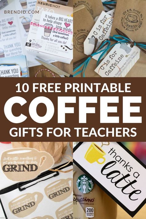 These easy teacher gift ideas are perfect for holidays, the end of year, teacher appreciation week, and back to school. Each comes with a free printable and a perfect for coffee lovers everywhere! #coffeetime #giftguide #teacherappreciationgiftideas Back To School Cards For Teachers, Teacher Coffee Gifts, Easy Teacher Gifts, Teacher Appreciation Printables, Coffee Gifts Card, Teacher Gift Ideas, Teacher Gift Tags, Teacher Appreciation Cards, Star Students