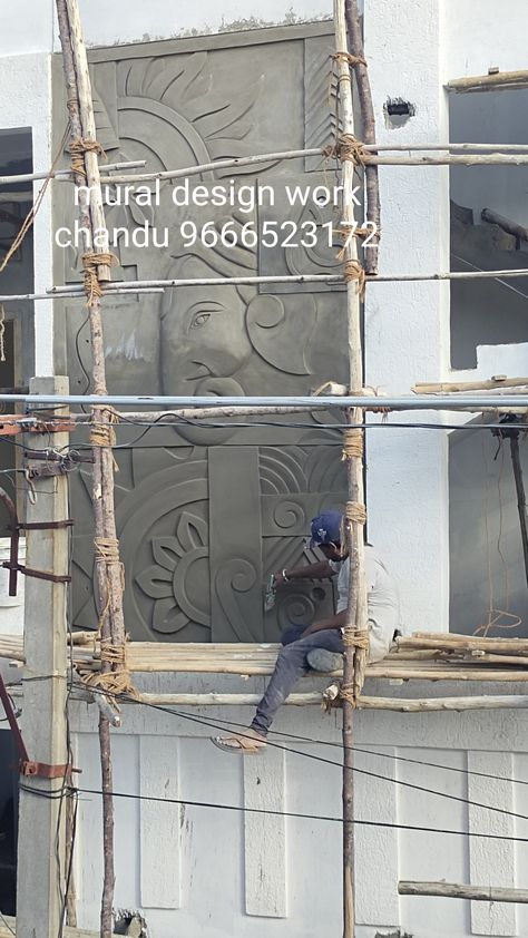 Ganesh mural design work Mural Design, Mural Art, Design Working, Wall Mural, Wall Murals, Mural, Wall, Design, Art